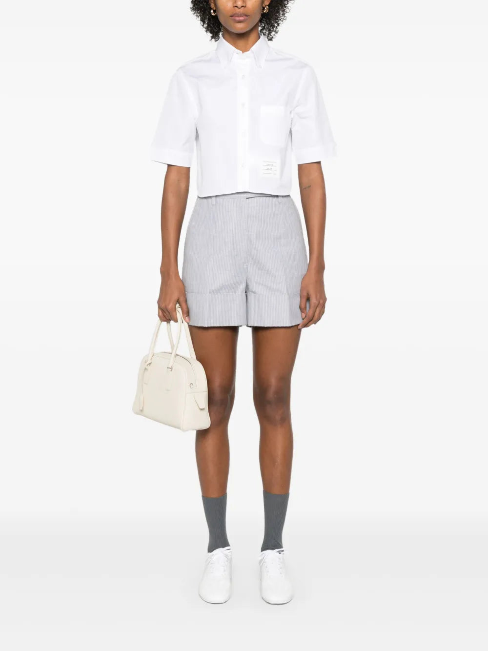 Cropped Poplin Shirt