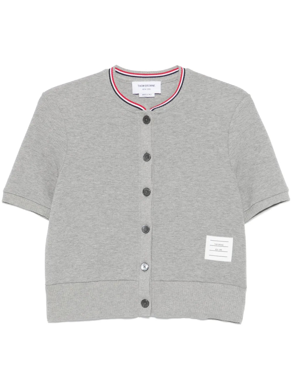 Rwb-Stripe Waffle-Knit Cardigan