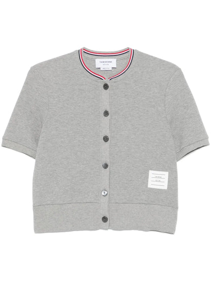 Rwb-Stripe Waffle-Knit Cardigan