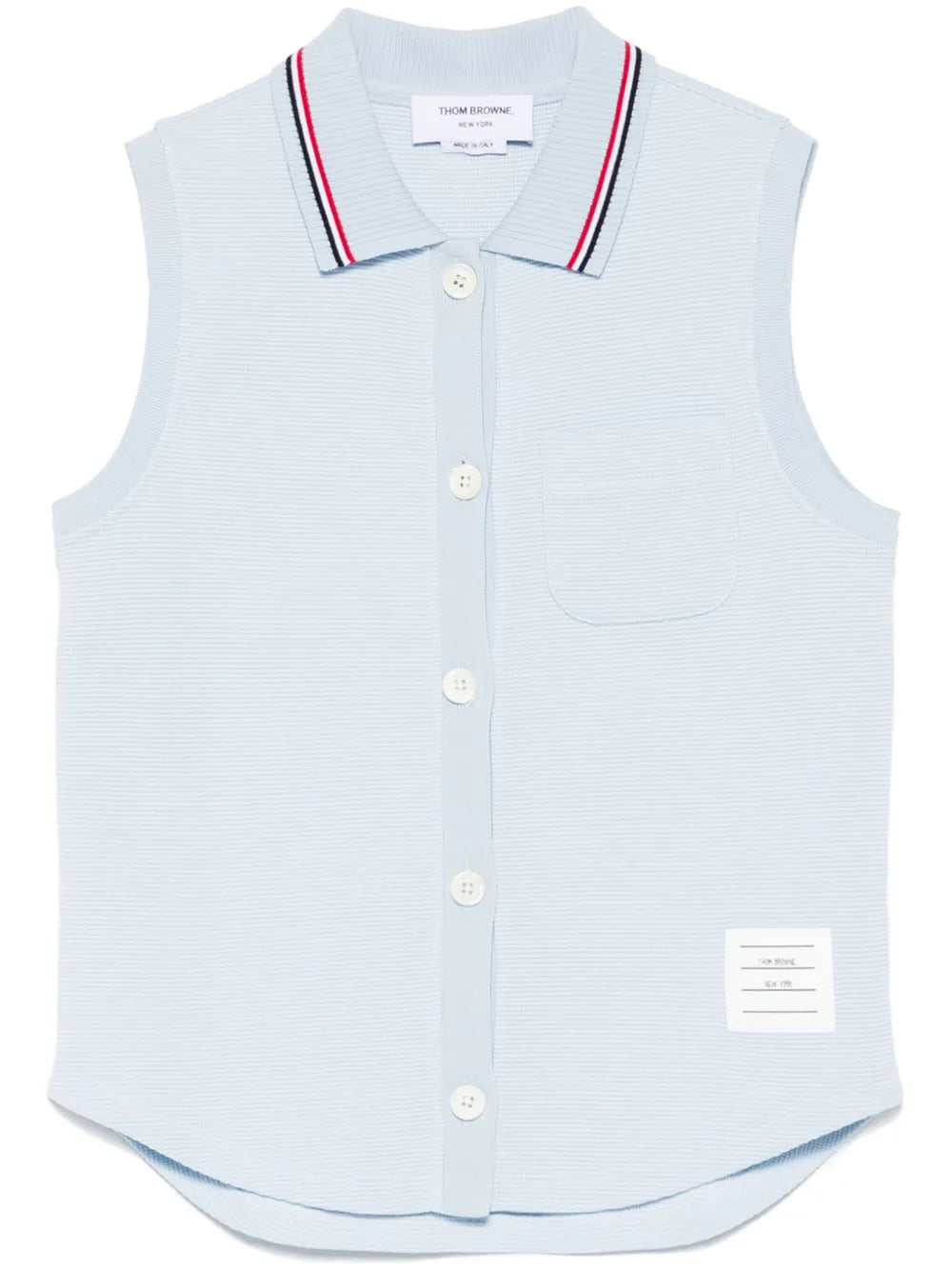 Cotton Sleeveless Polo Top