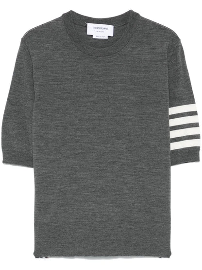 4 Bar Stripes Fine-Knit T-Shirt