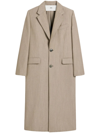Slit-Detail Maxi Coat
