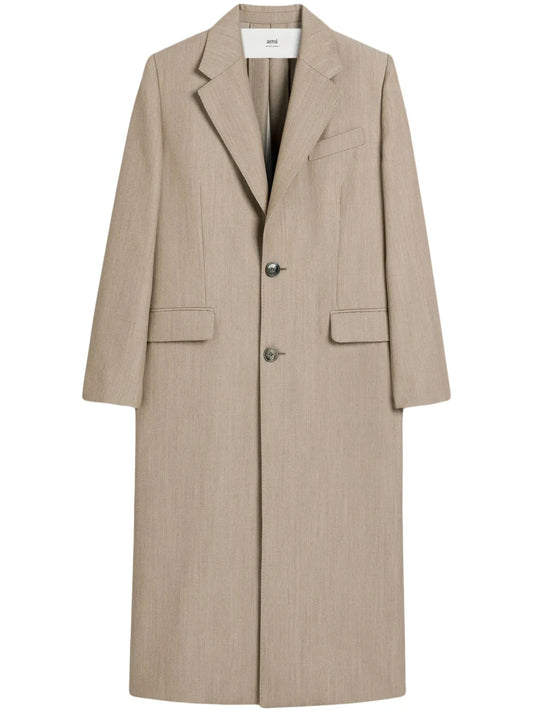Slit-Detail Maxi Coat