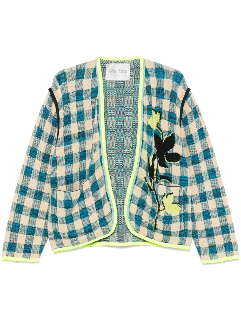 Checked Cardigan