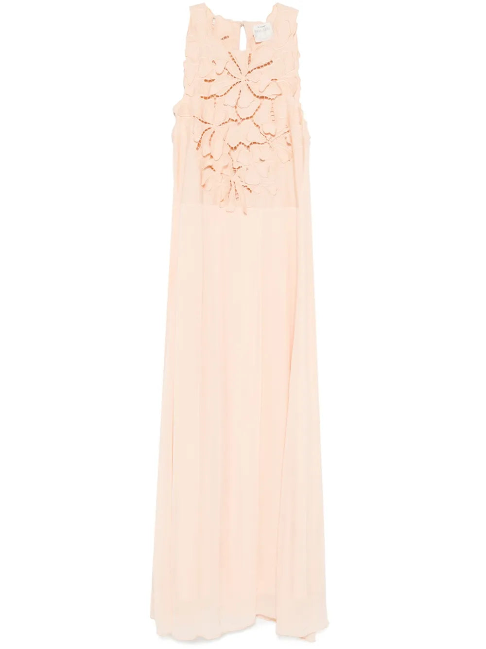 Floral-Appliqué Maxi Dress