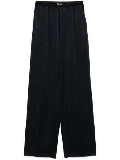 Satin Straight-Leg Trousers