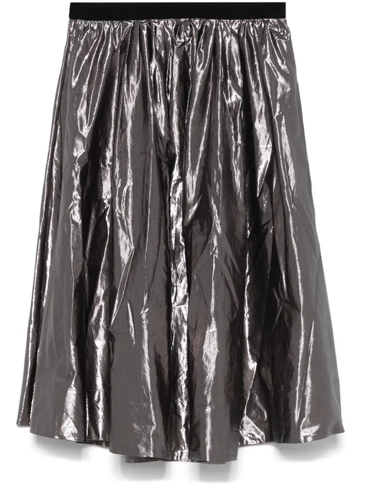 Metallic Midi Skirt