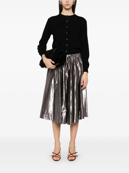 Metallic Midi Skirt