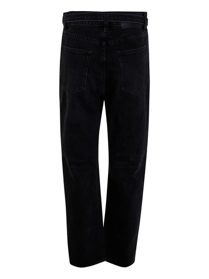 Belted Straight Jeans