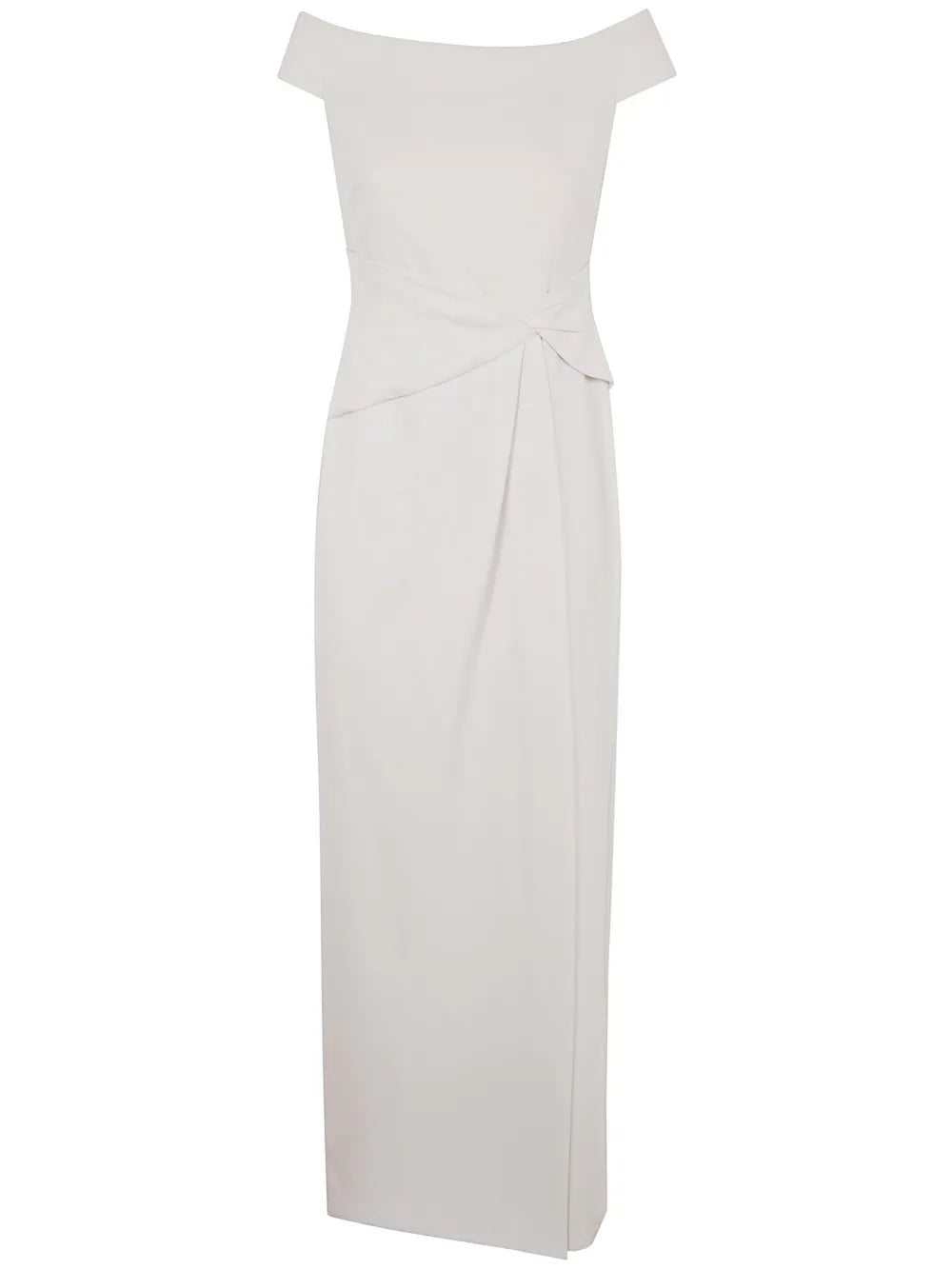 Off-Shoulder Crepe Gown