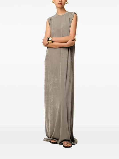 Short-Sleeved Long Dress