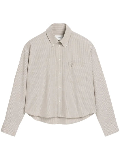 Button-Down Cropped Shirt