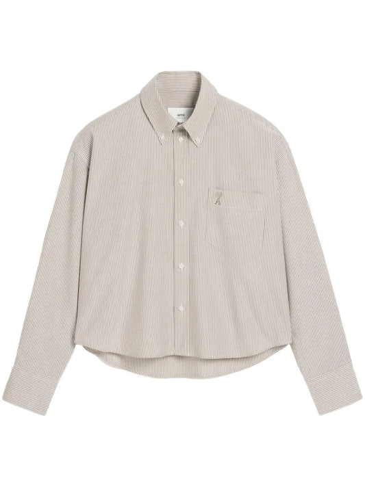 Button-Down Cropped Shirt