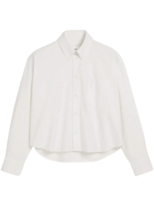 Button-Down Cropped Shirt