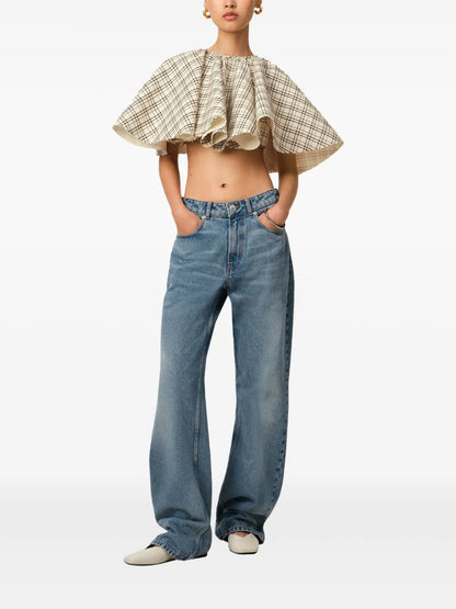 Ruffled Cropped Top