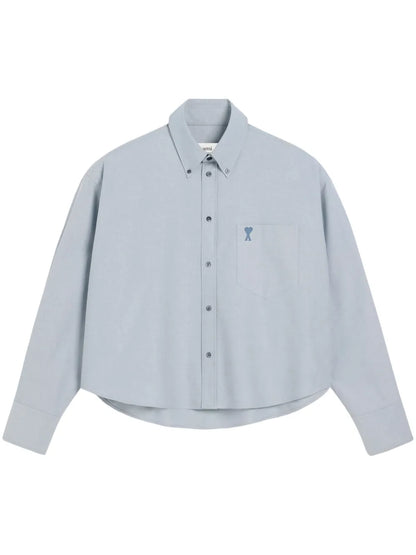 Button-Down Cropped Shirt
