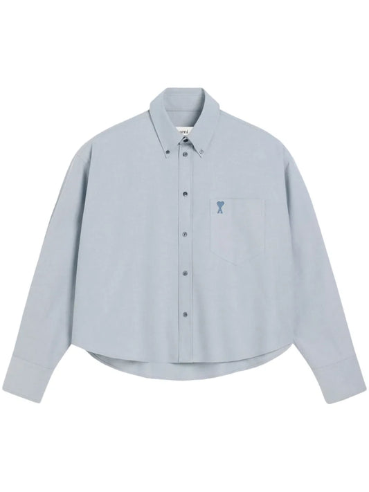 Button-Down Cropped Shirt