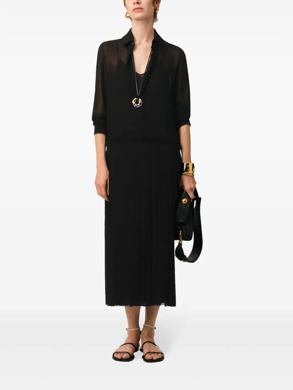 Pleated Maxi Dress