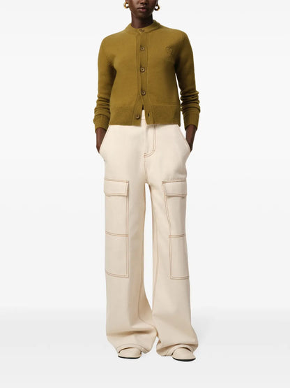 Ami De Coeur-Embossed Cardigan