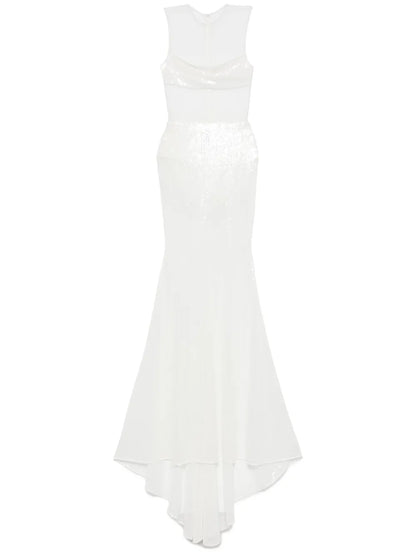 Sequinned Mesh Gown