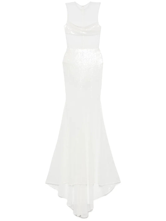 Sequinned Mesh Gown