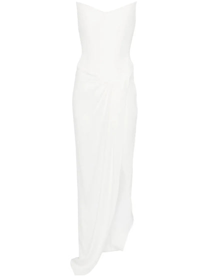 Crepe Corset Maxi Dress