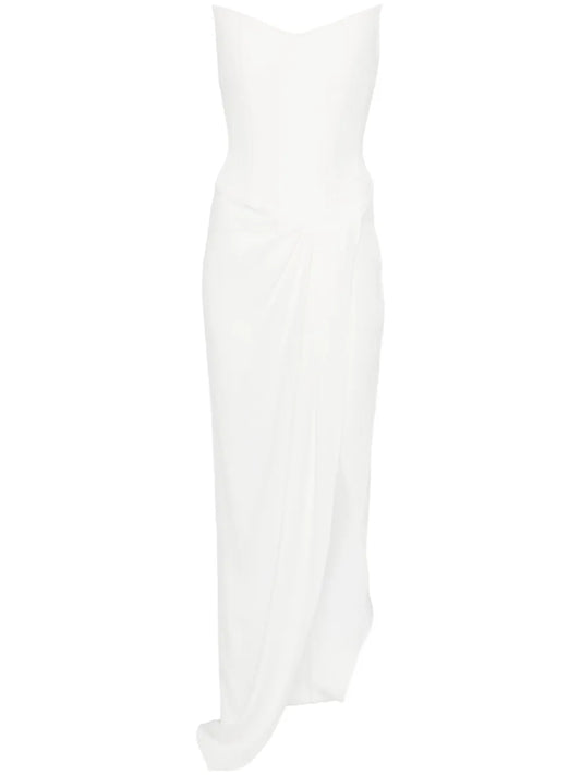 Crepe Corset Maxi Dress