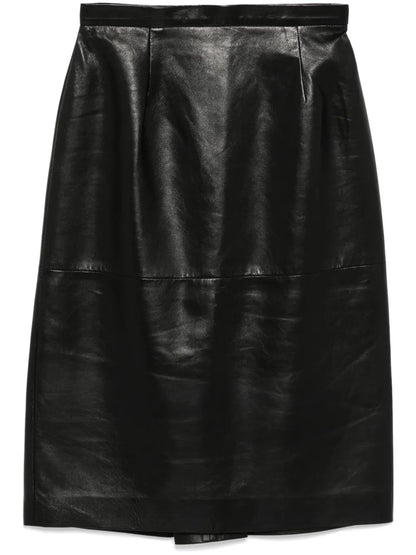 Lambskin Pencil Skirt
