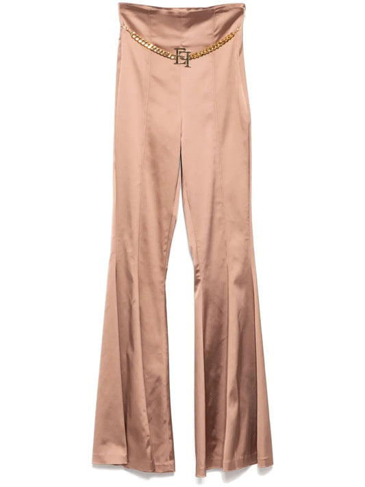 Satin Flared Trousers