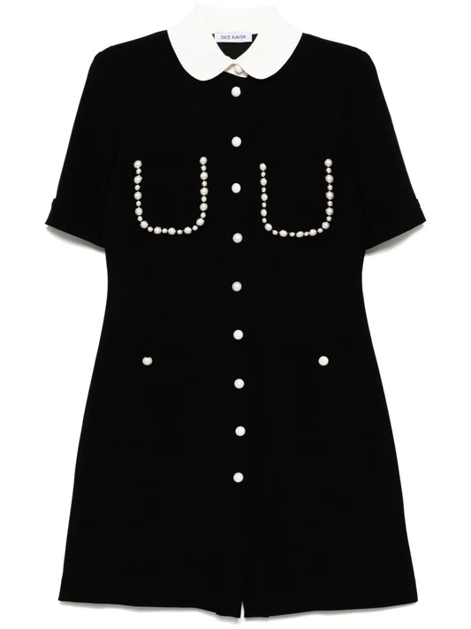 Short Sleeves Peter Pan Collar Shift Dress