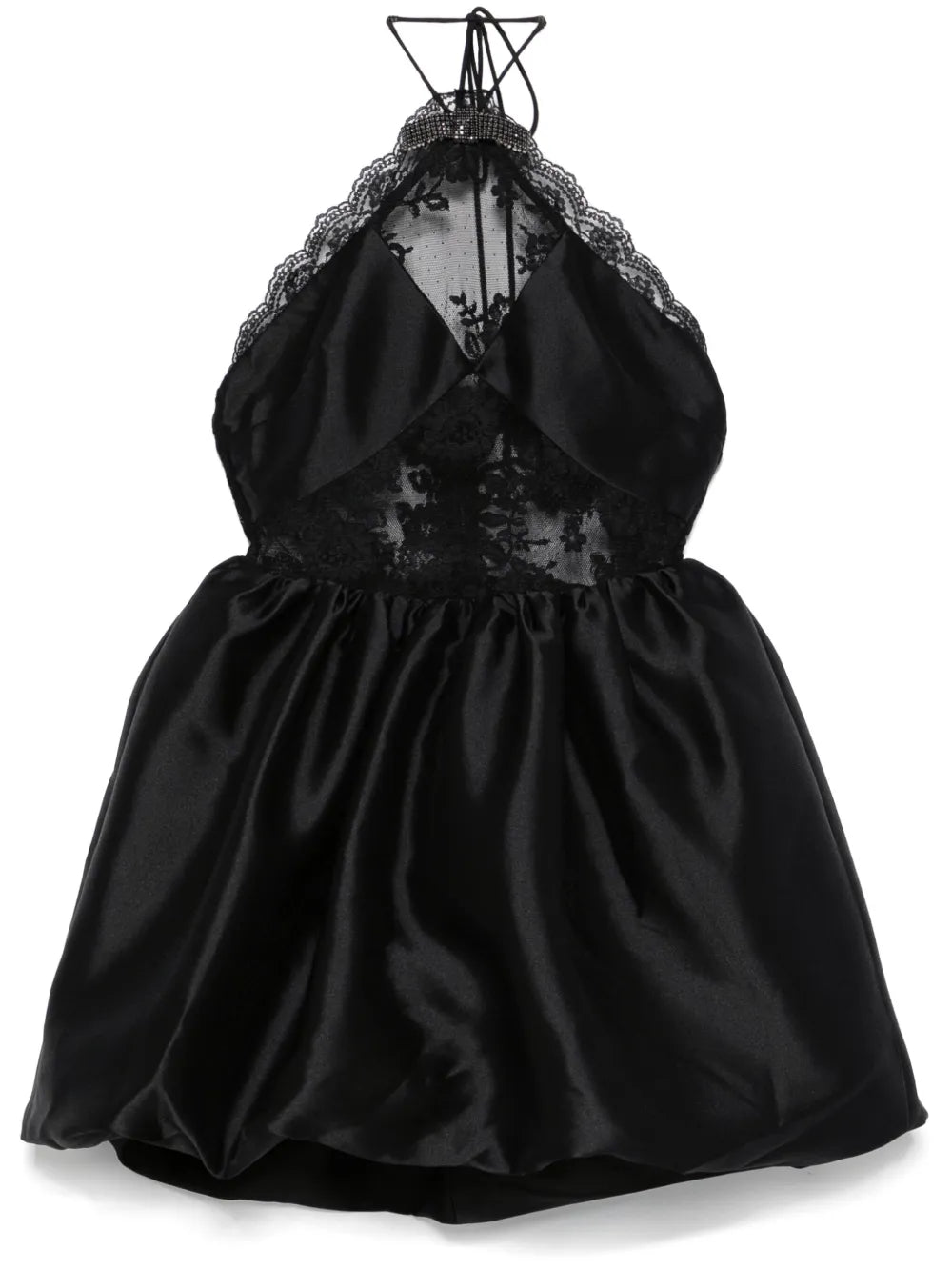 Lace-Detailed Mini Dress