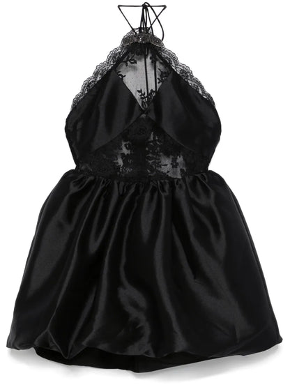 Lace-Detailed Mini Dress
