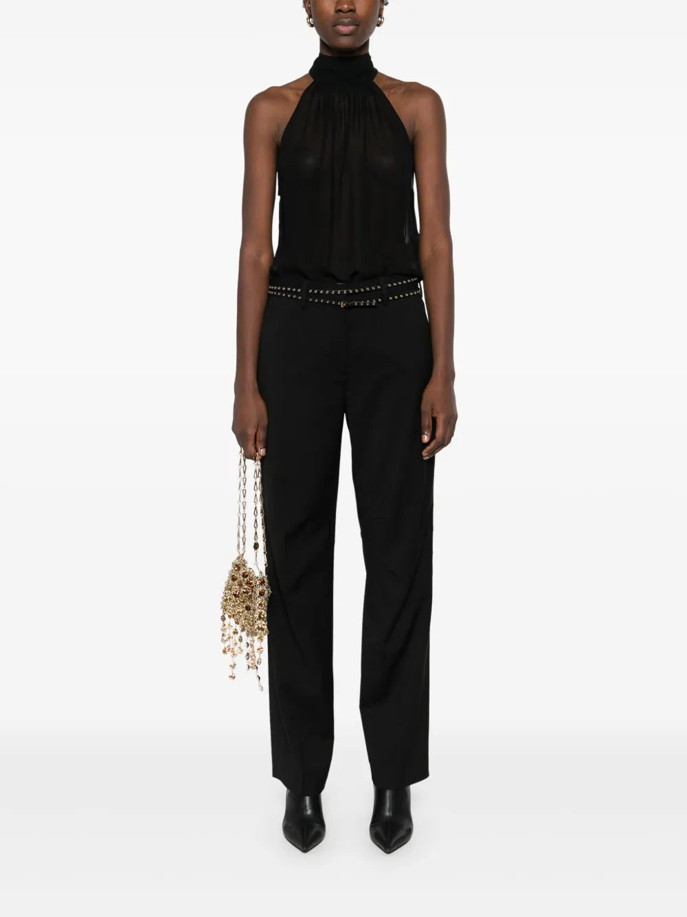 Semi-Sheer Silk Blouse