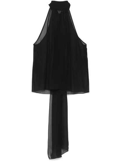 Semi-Sheer Silk Blouse
