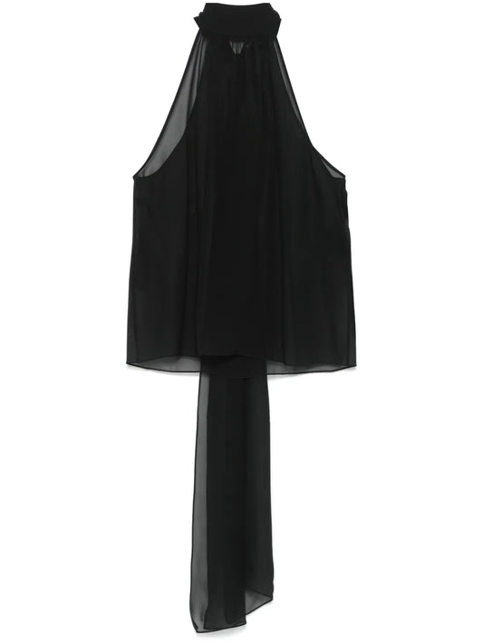 Semi-Sheer Silk Blouse