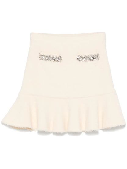 Crystal-Embellished Mini Skirt