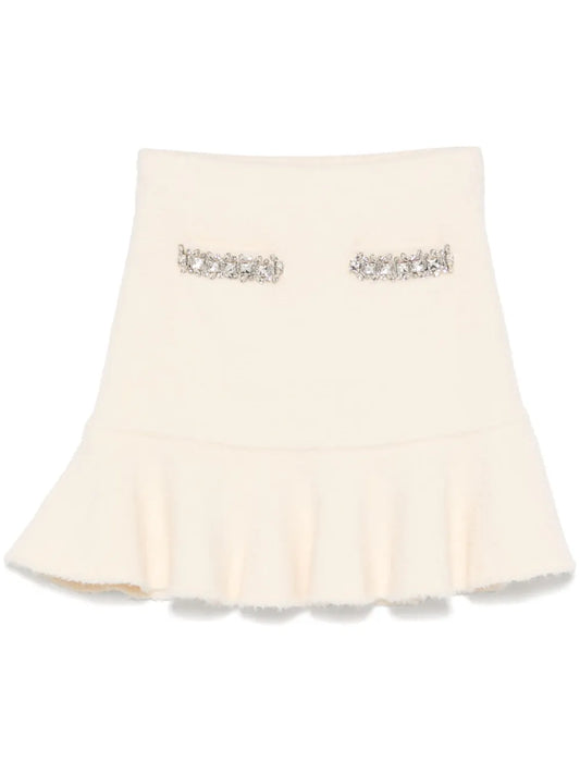 Crystal-Embellished Mini Skirt