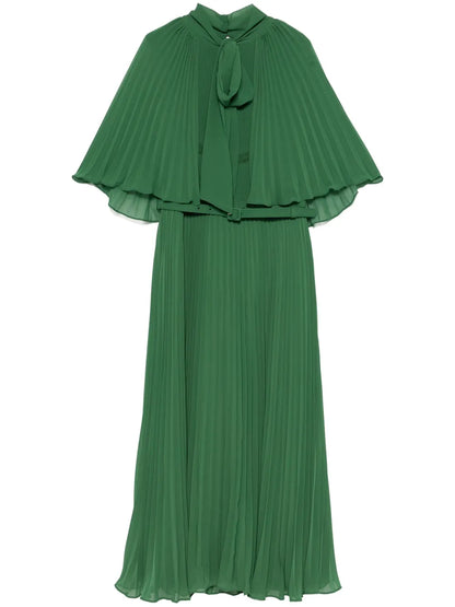 Chiffon Cape Midi Dress