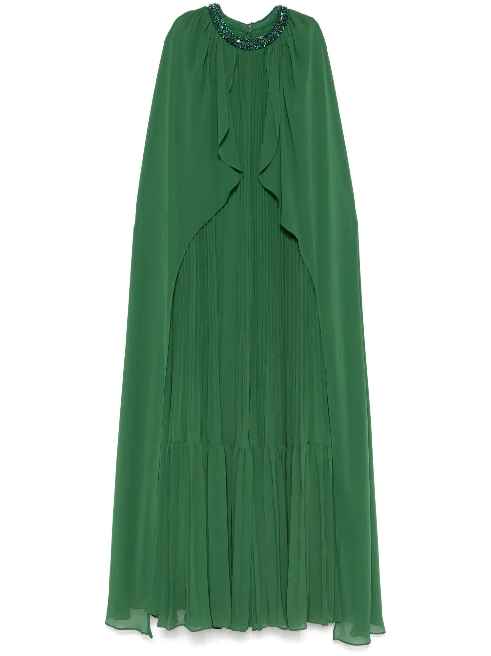 Chiffon Cape Maxi Dress