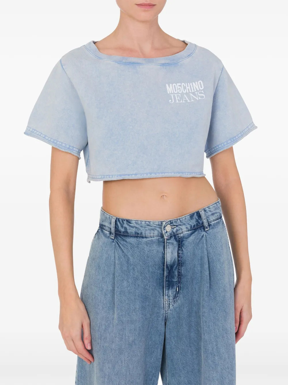 Denim Cropped T-Shirt