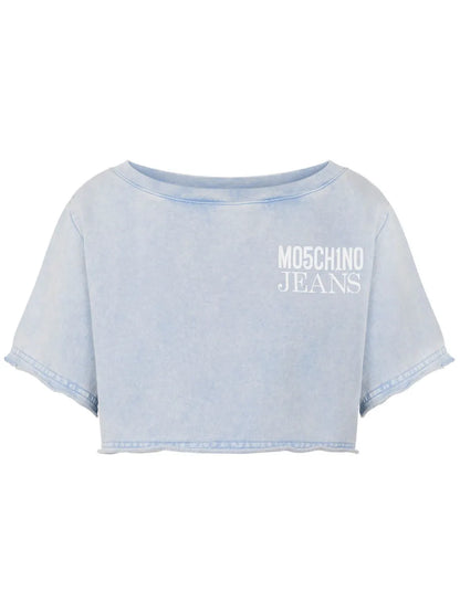 Denim Cropped T-Shirt