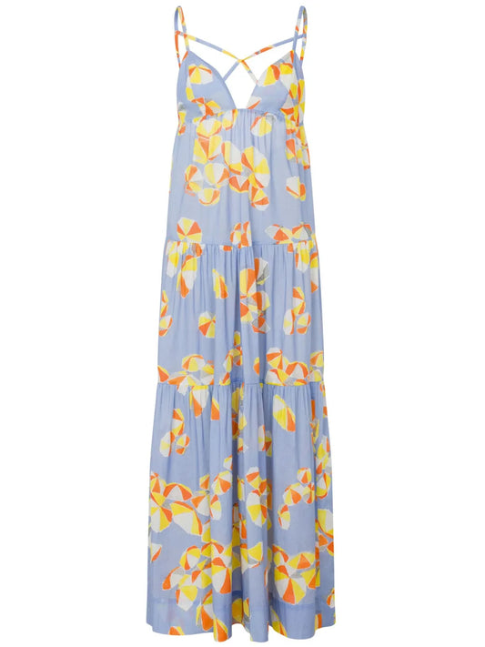 Graphic-Print Maxi Dress