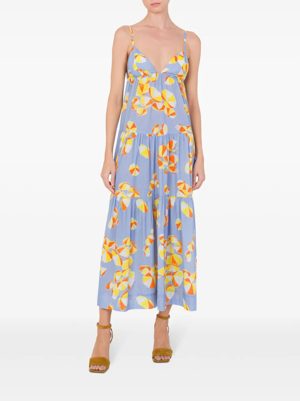 Graphic-Print Maxi Dress