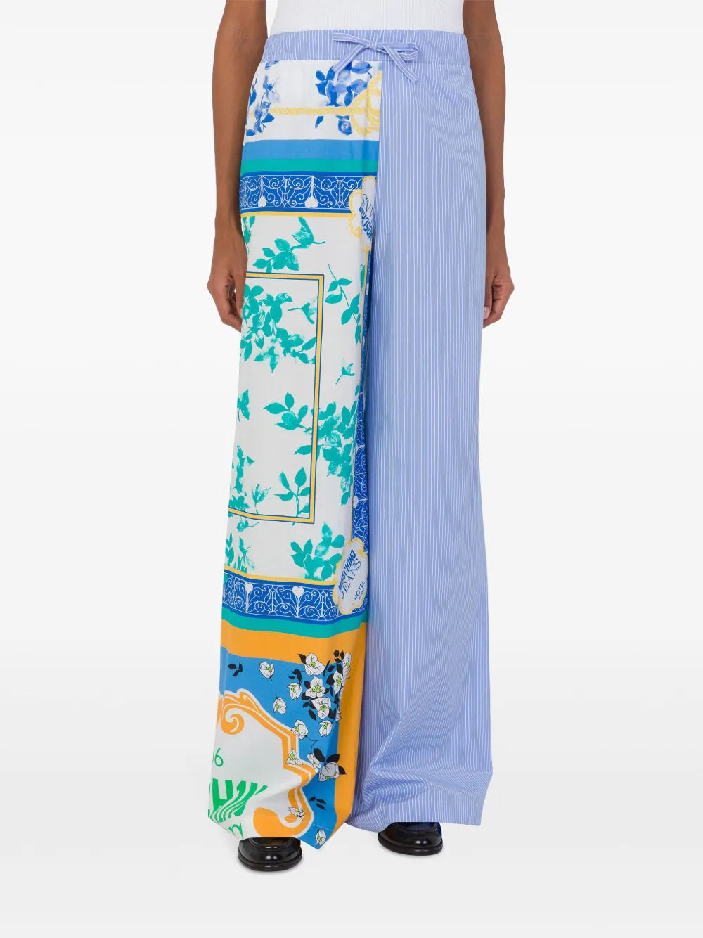Patchwork Wide-Leg Trousers