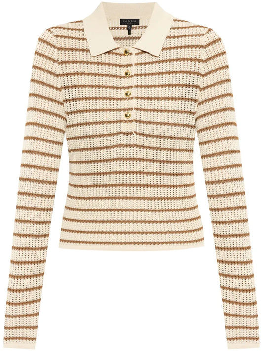 The Knit Rib Polo Top