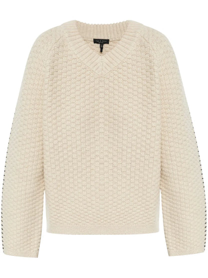Waffle-Knit Sweater