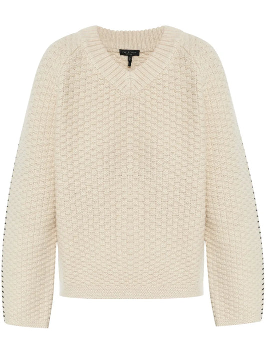 Waffle-Knit Sweater