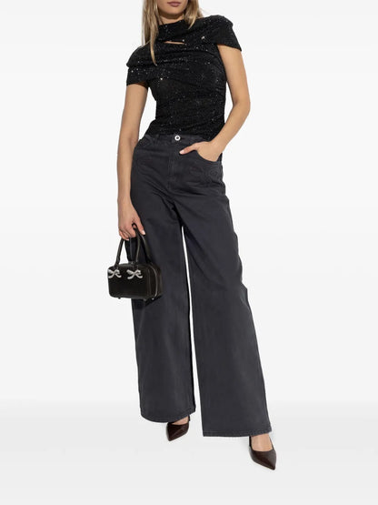 Sequinned Wrap-Around Top