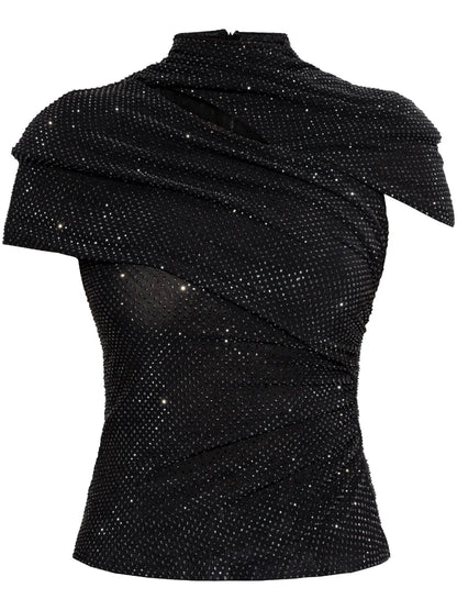 Sequinned Wrap-Around Top