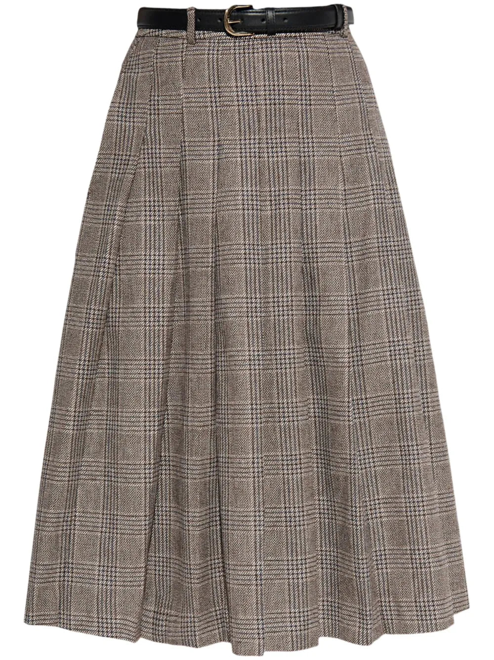 Pleated Check Skirt